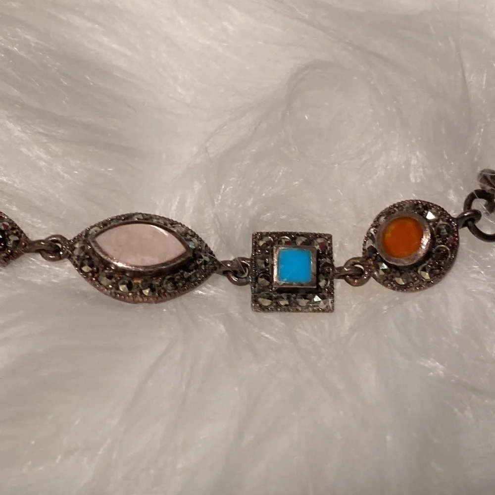Women’s NWT multi gemstone marcasite Bracelet